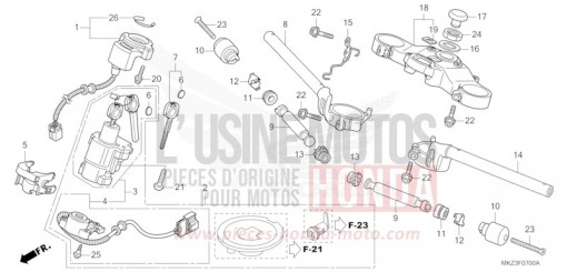 HANDLE PIPE/TOP BRIDGE CBR600R3R de 2024